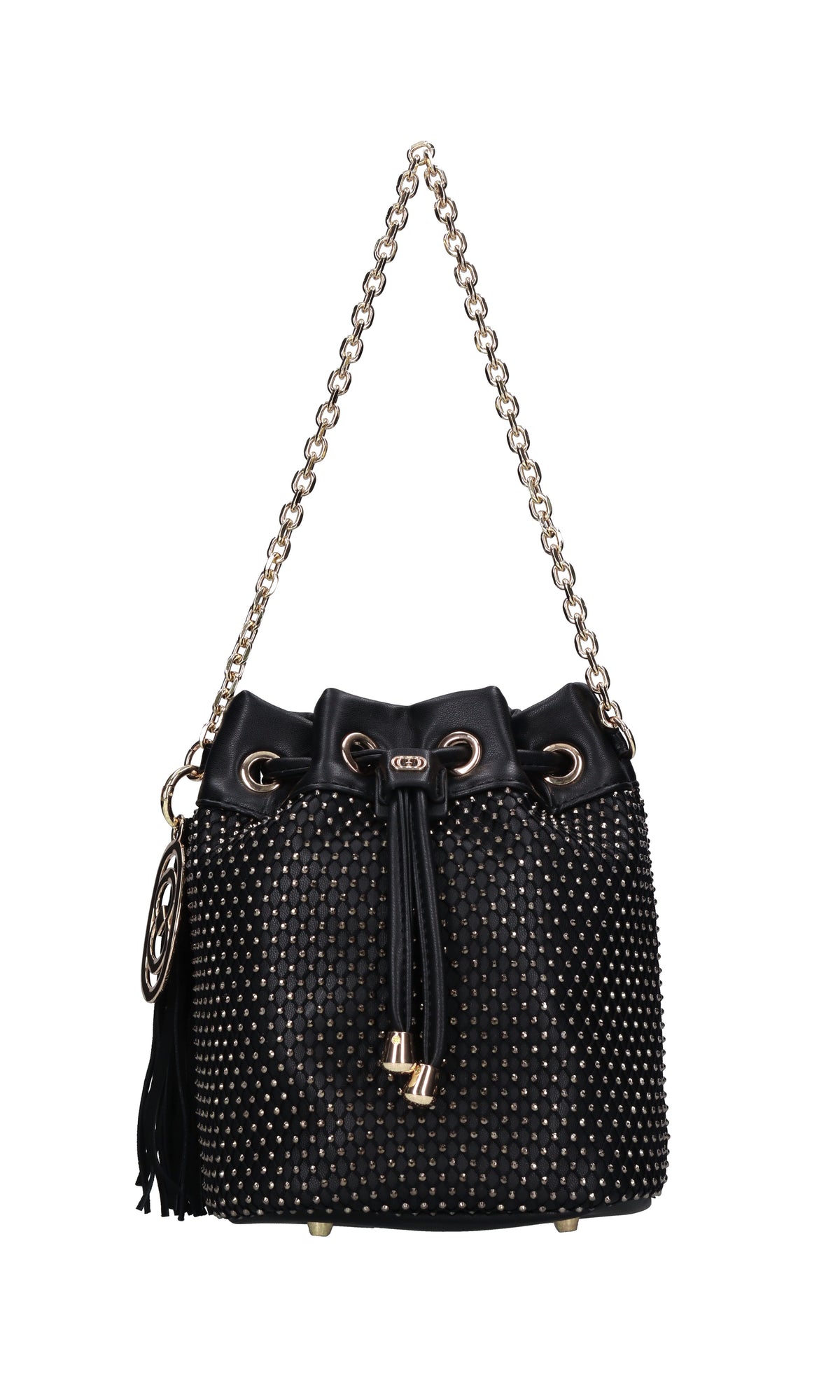 Borsa in ecopelle e strass 