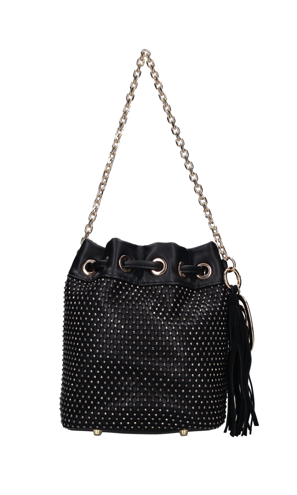 Borsa in ecopelle e strass 