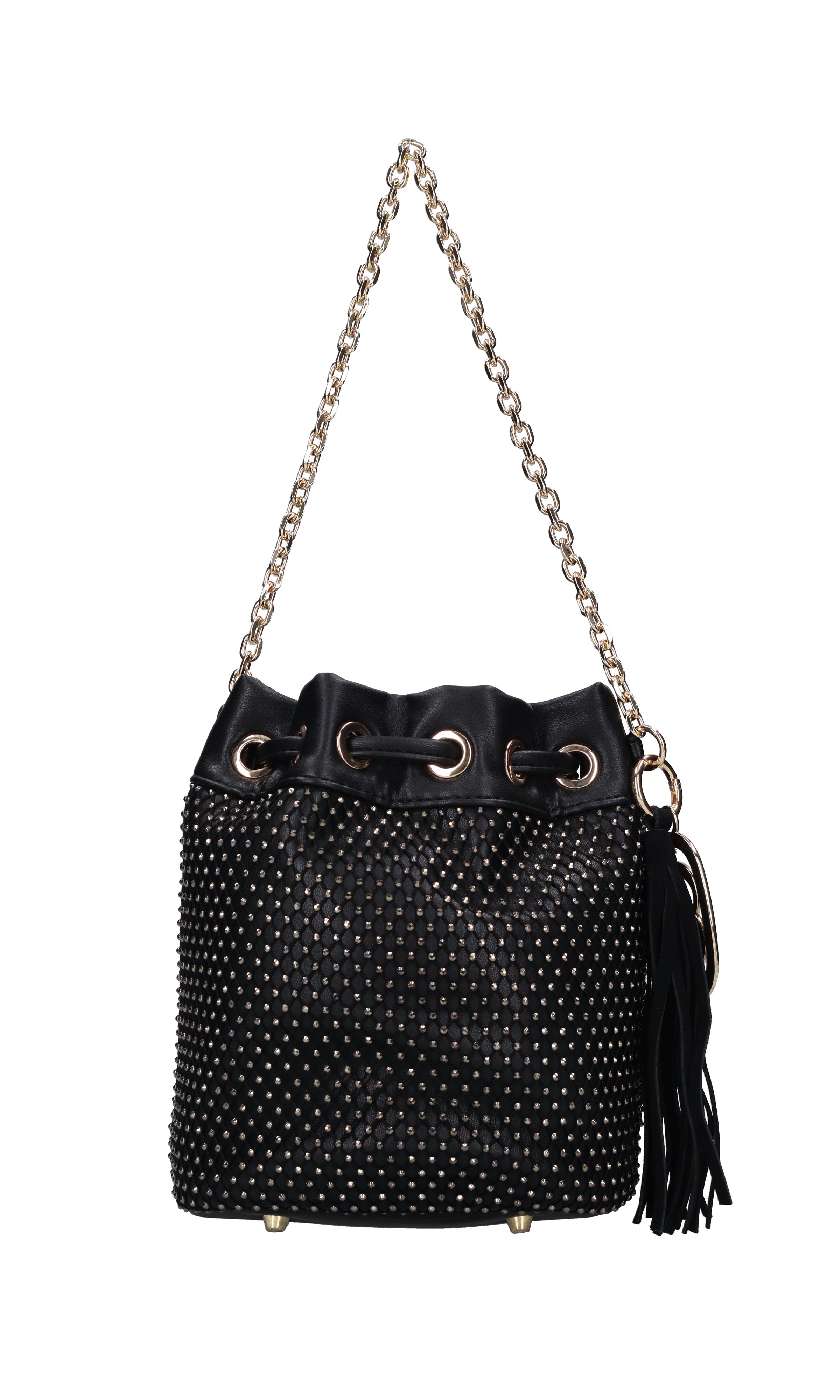 Borsa in ecopelle e strass 