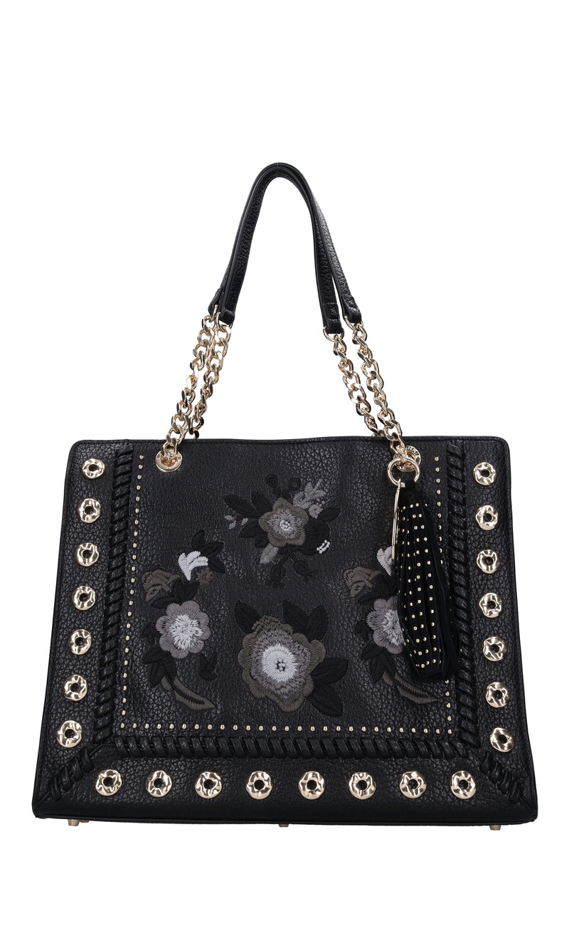 Borsa in ecopelle e borchie 