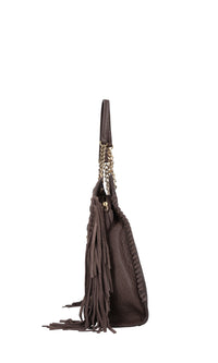 Borsa Jungle in pelle e camoscio 