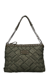 Borsa Dark Wave in tessuto ed ecopelle 