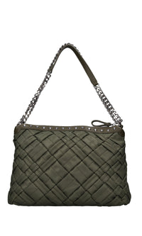 Borsa Dark Wave in tessuto ed ecopelle 