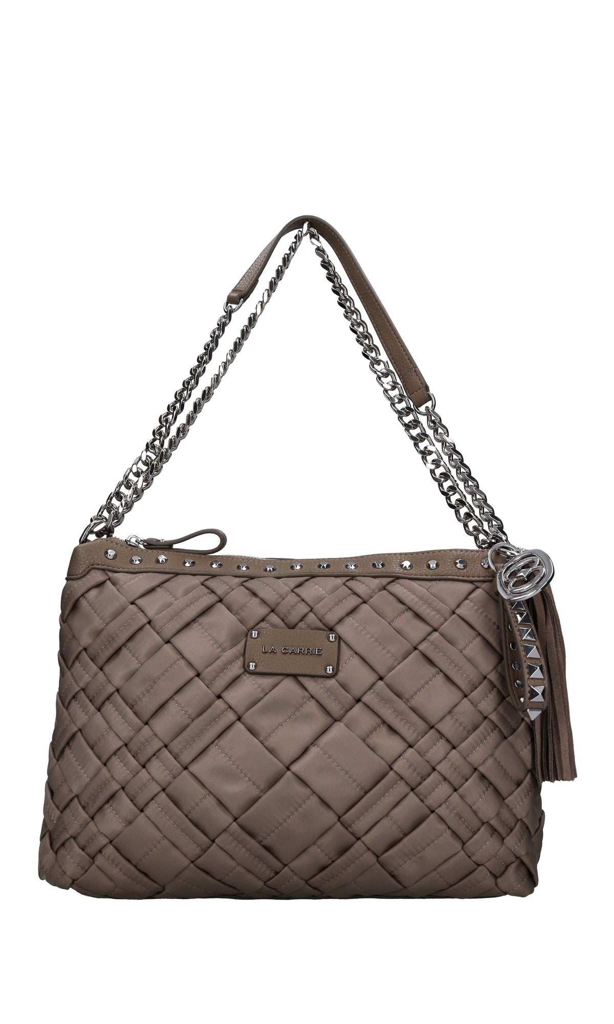 Borsa in ecopelle ed tessuto 