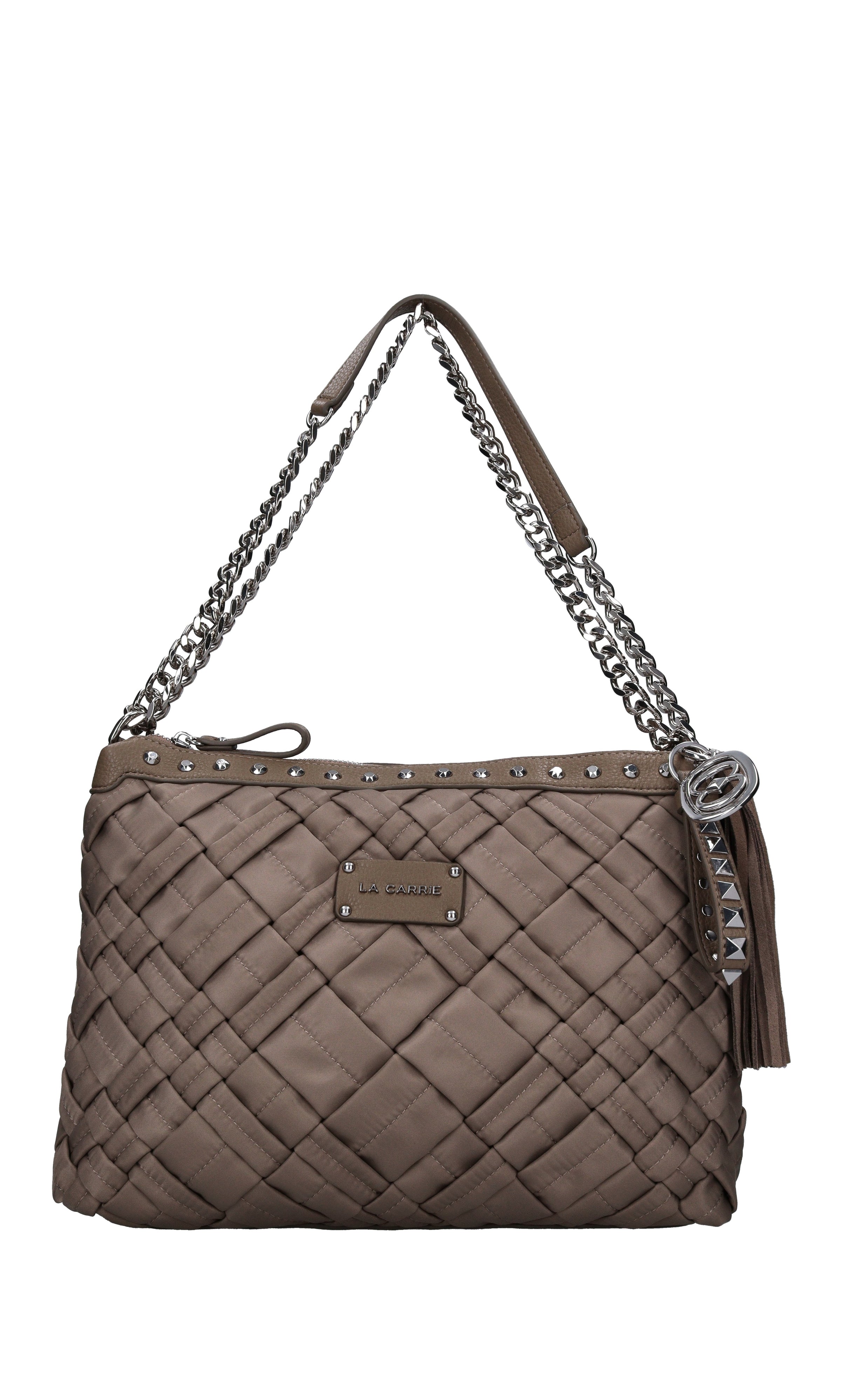 Borsa in ecopelle ed tessuto 