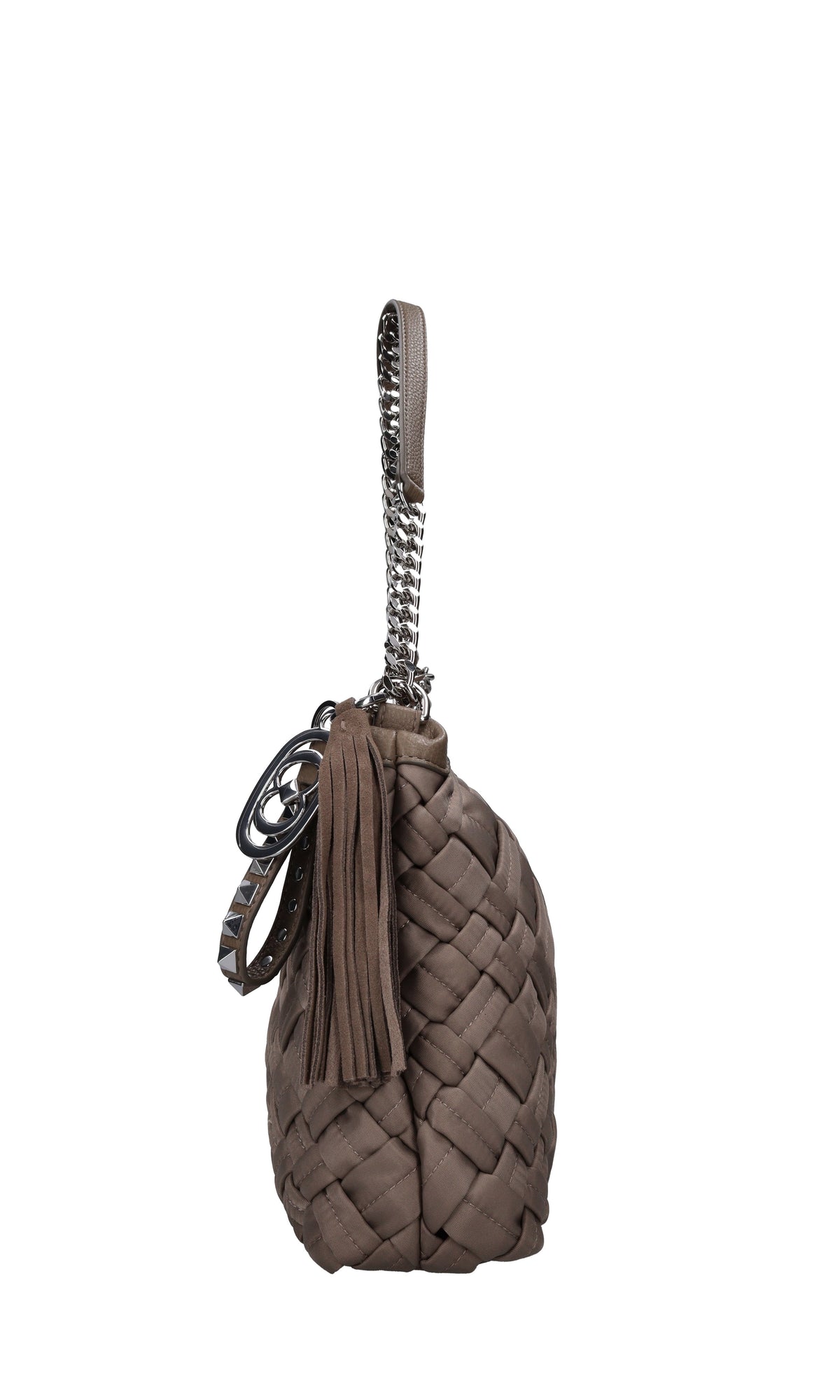 Borsa in ecopelle ed tessuto 