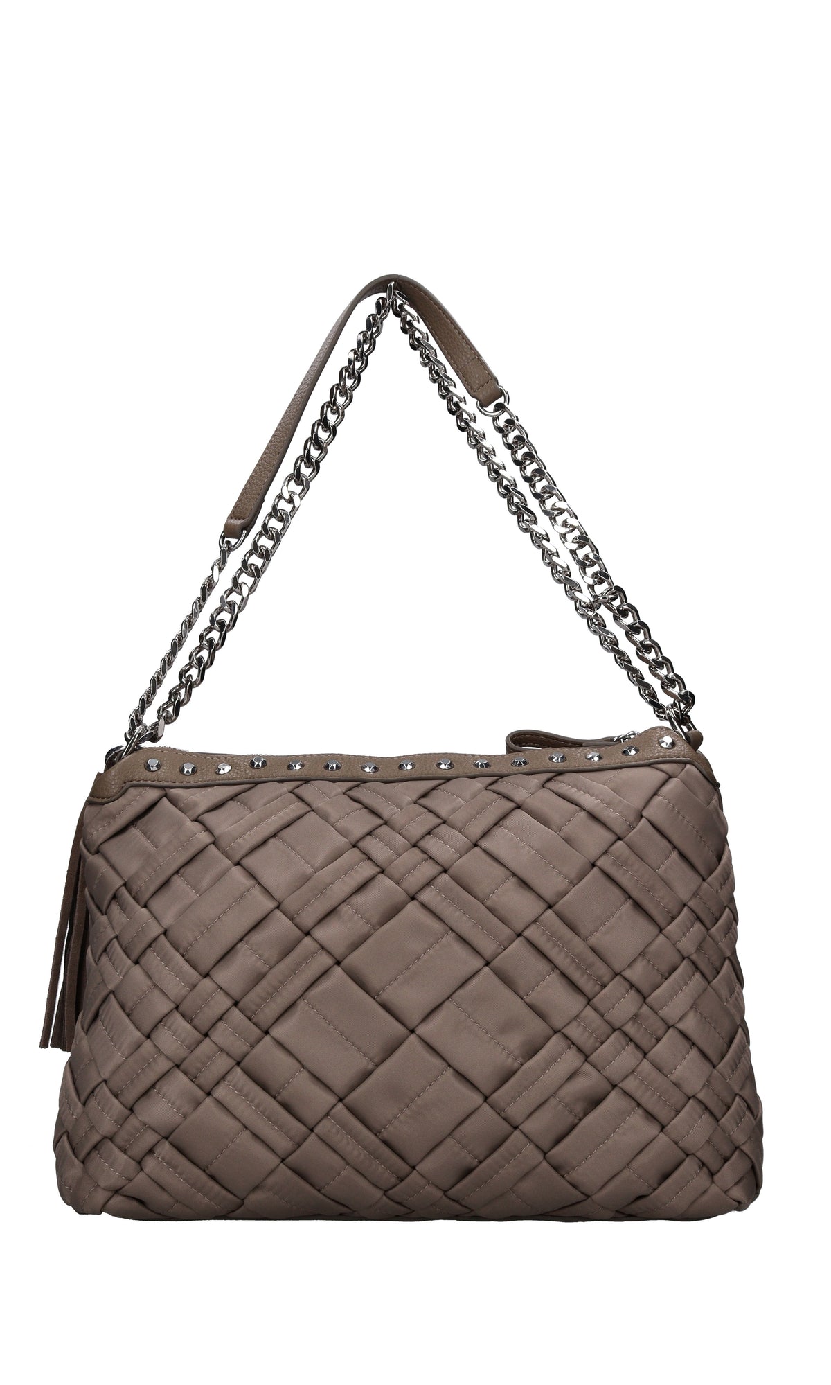 Borsa in ecopelle ed tessuto 