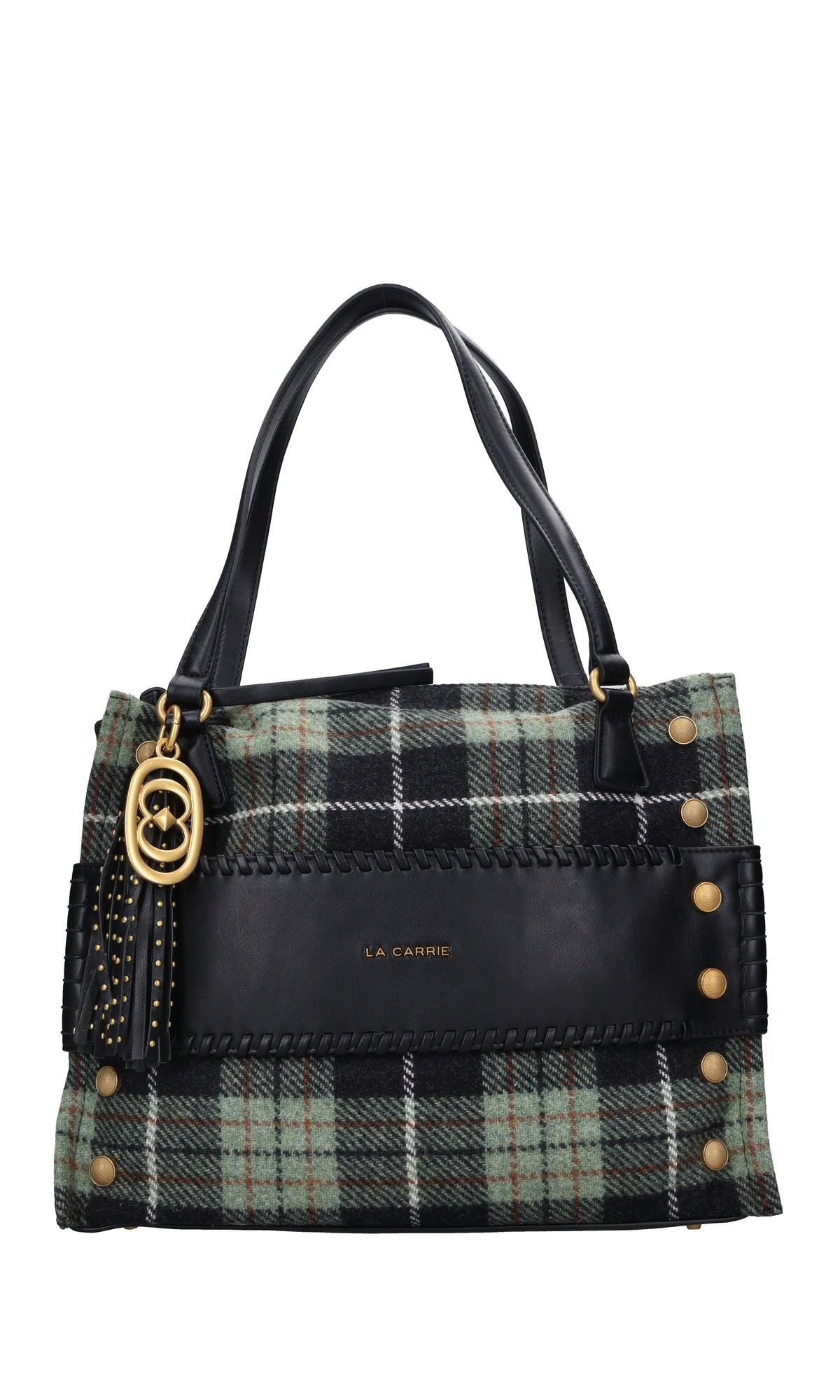 Borsa in tessuto e borchie 