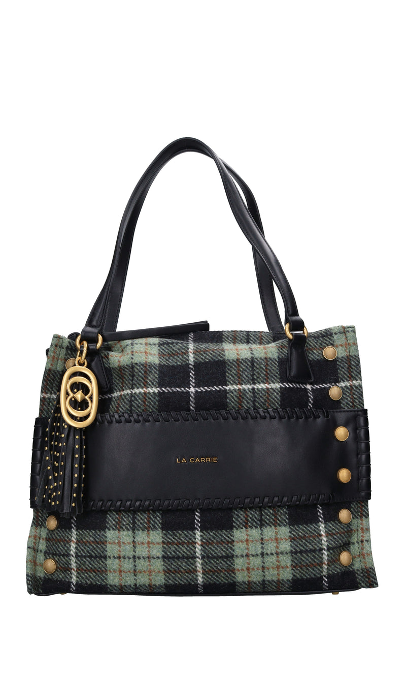 Borsa in tessuto e borchie 