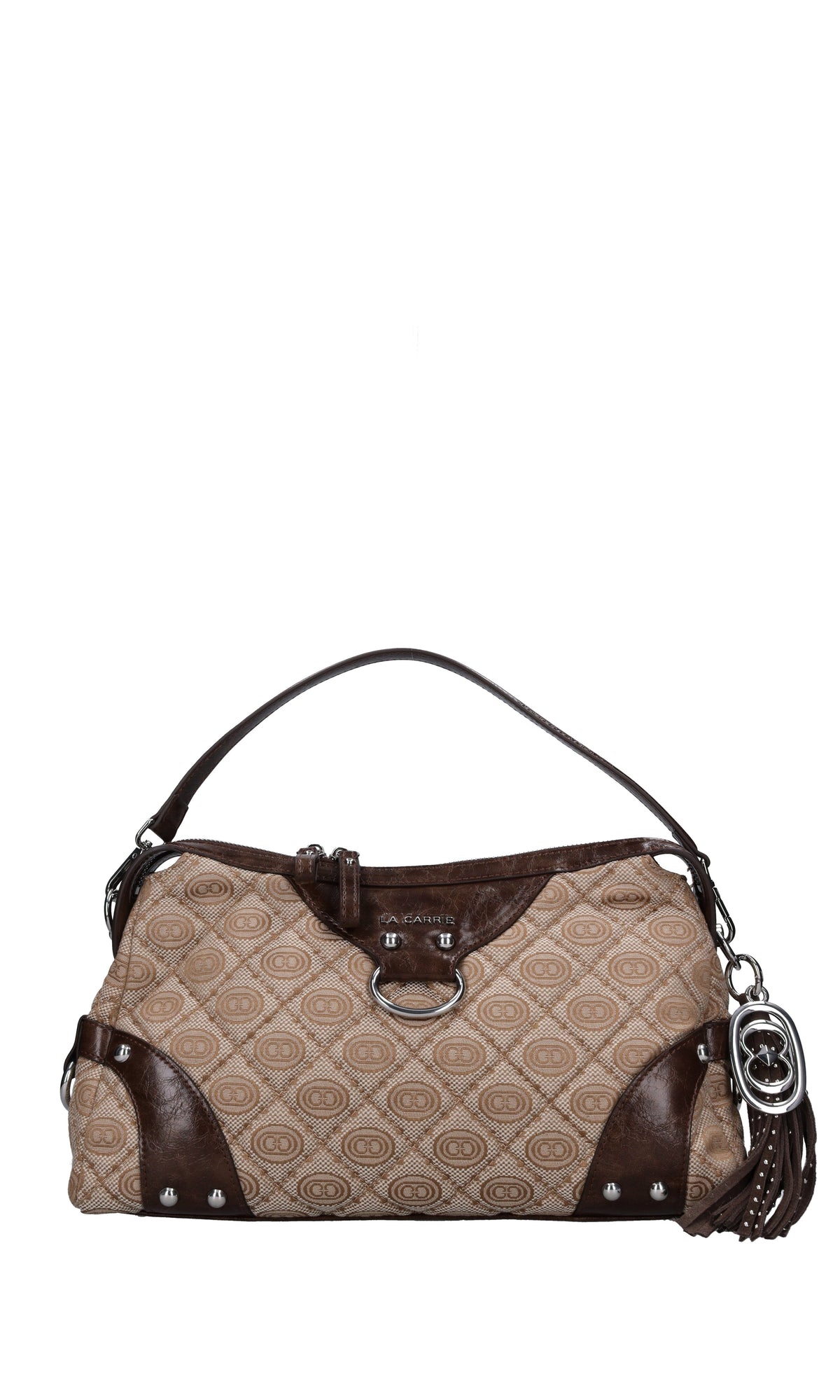 Borsa Monogram Shiny in tessuto ed ecopelle 