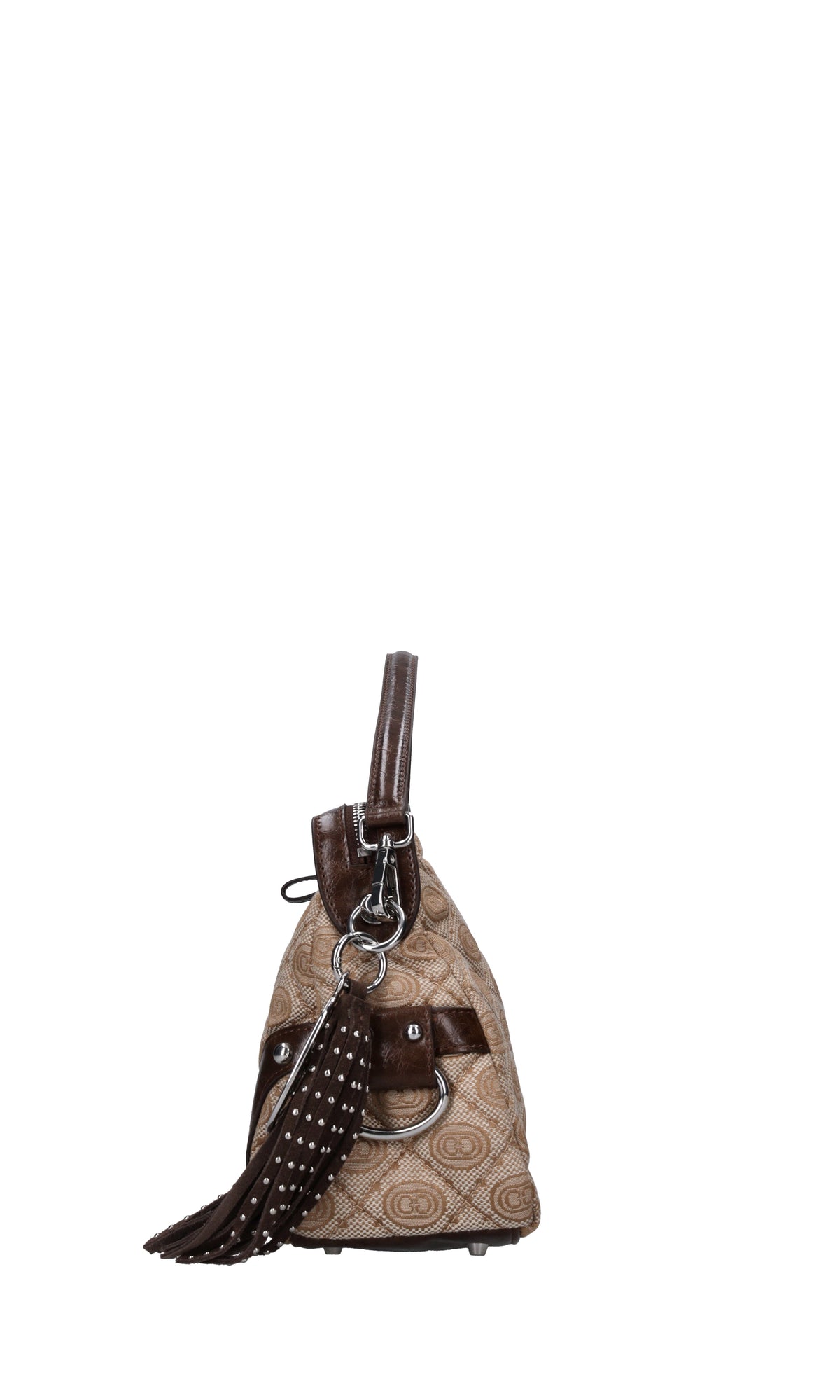 Borsa Monogram Shiny in tessuto ed ecopelle 