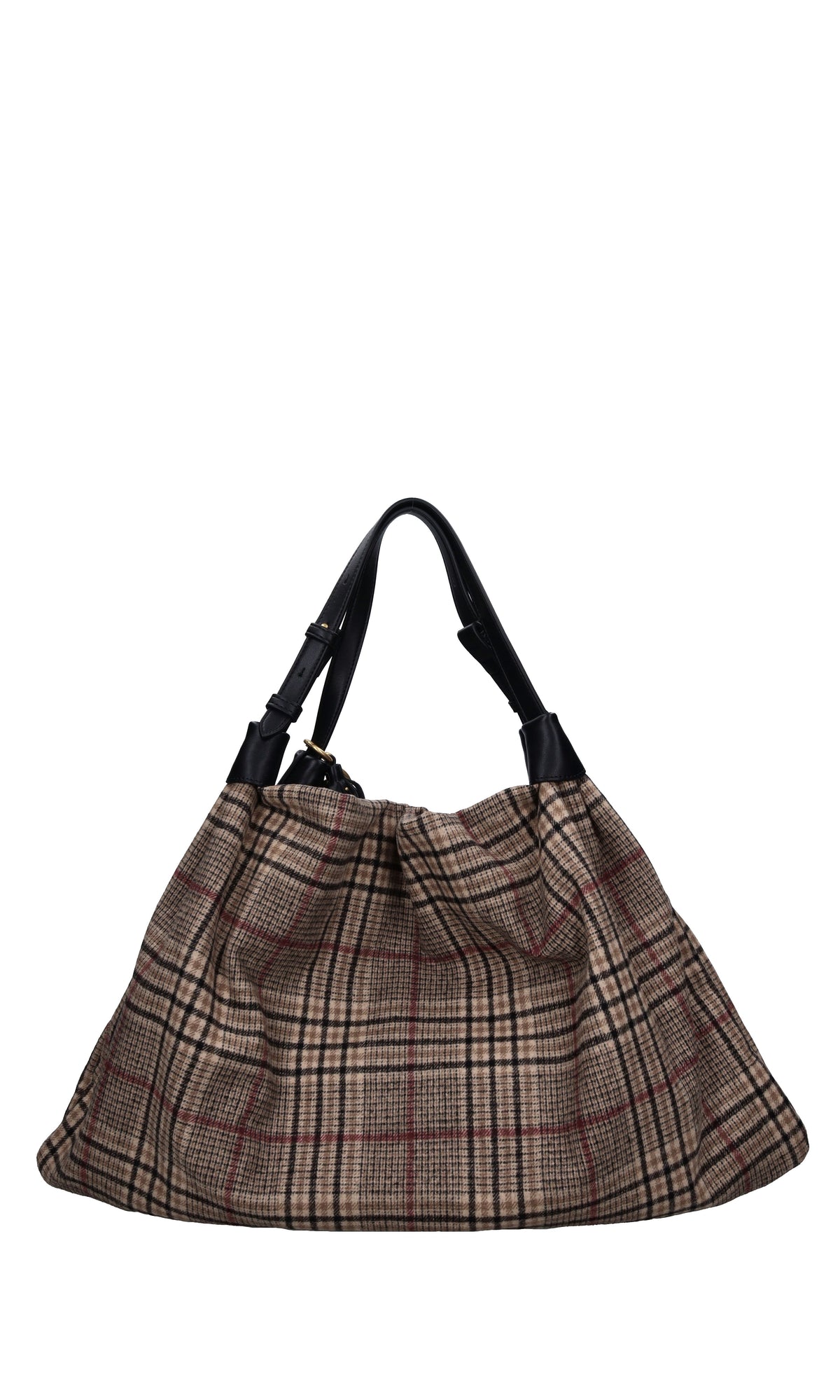 Borsa in ecopelle e tessuto 