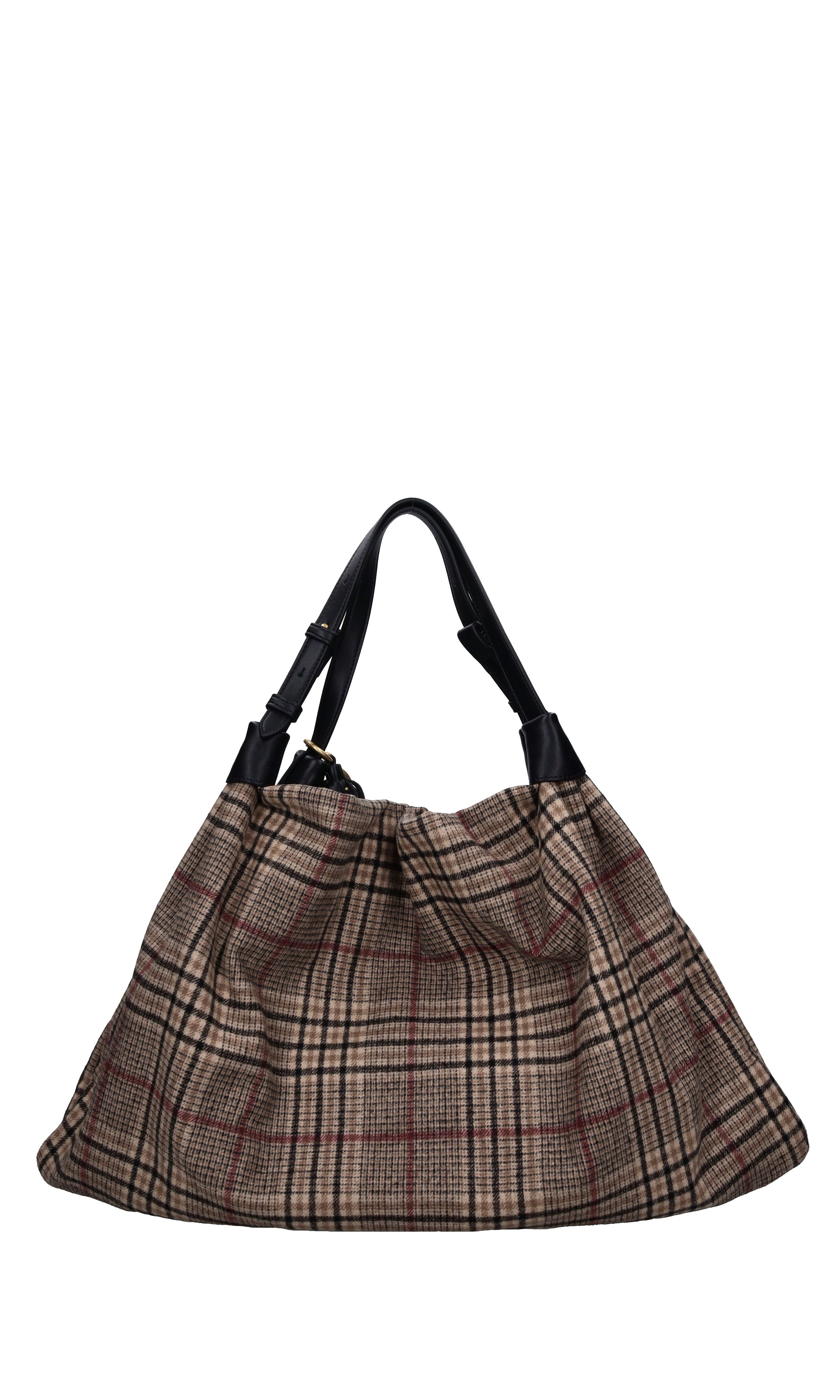 Borsa in ecopelle e tessuto 