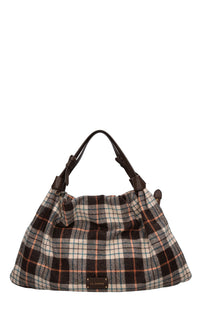 Borsa Scottish in ecopelle e tessuto 