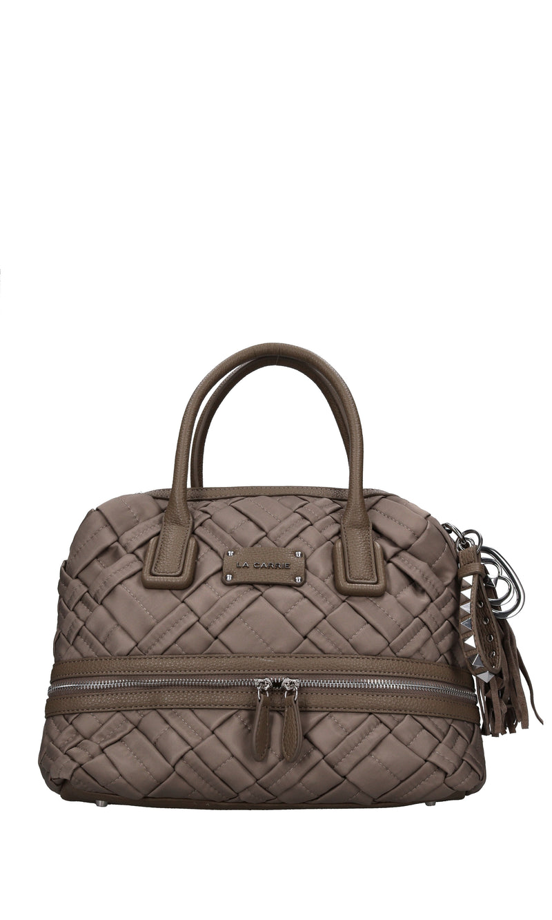 Borsa in ecopelle ed tessuto 