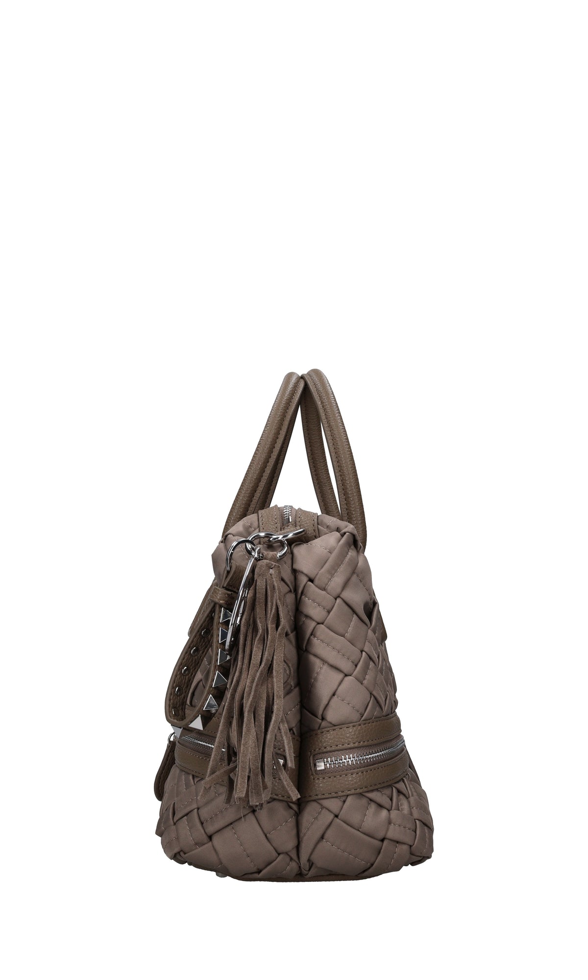 Borsa in ecopelle ed tessuto 