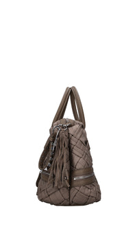 Borsa in ecopelle ed tessuto 