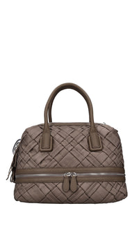 Borsa in ecopelle ed tessuto 