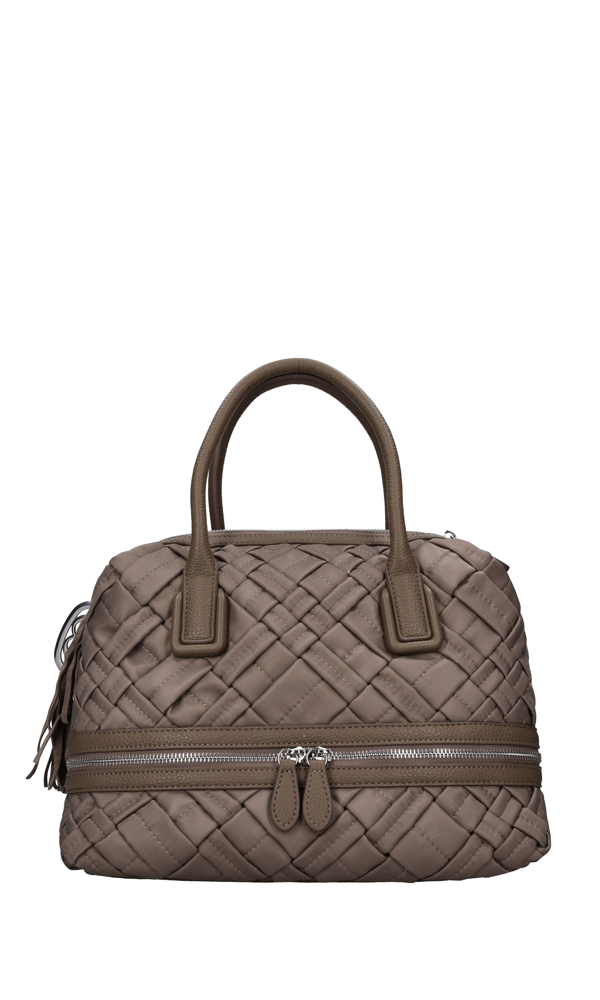 Borsa in ecopelle ed tessuto 