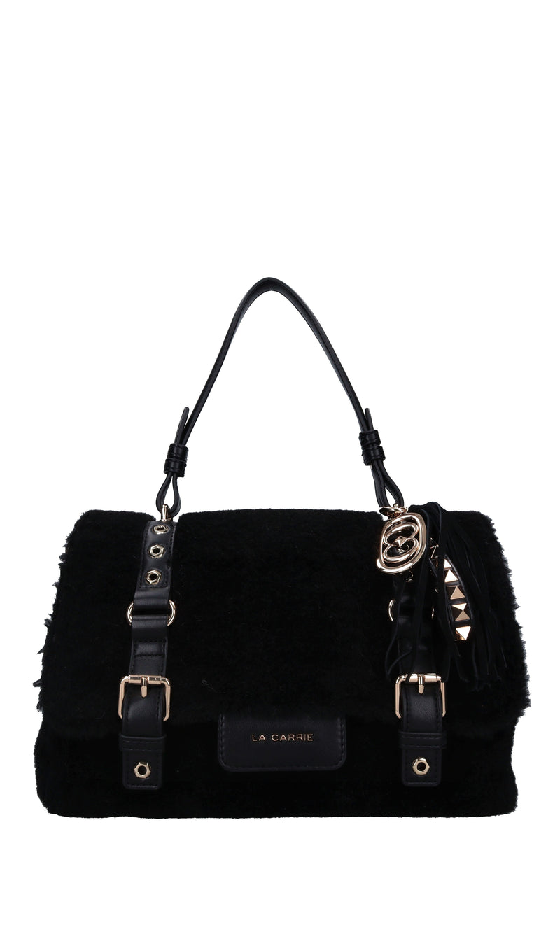Borsa Teddy in ecopelle ed ecopelliccia 