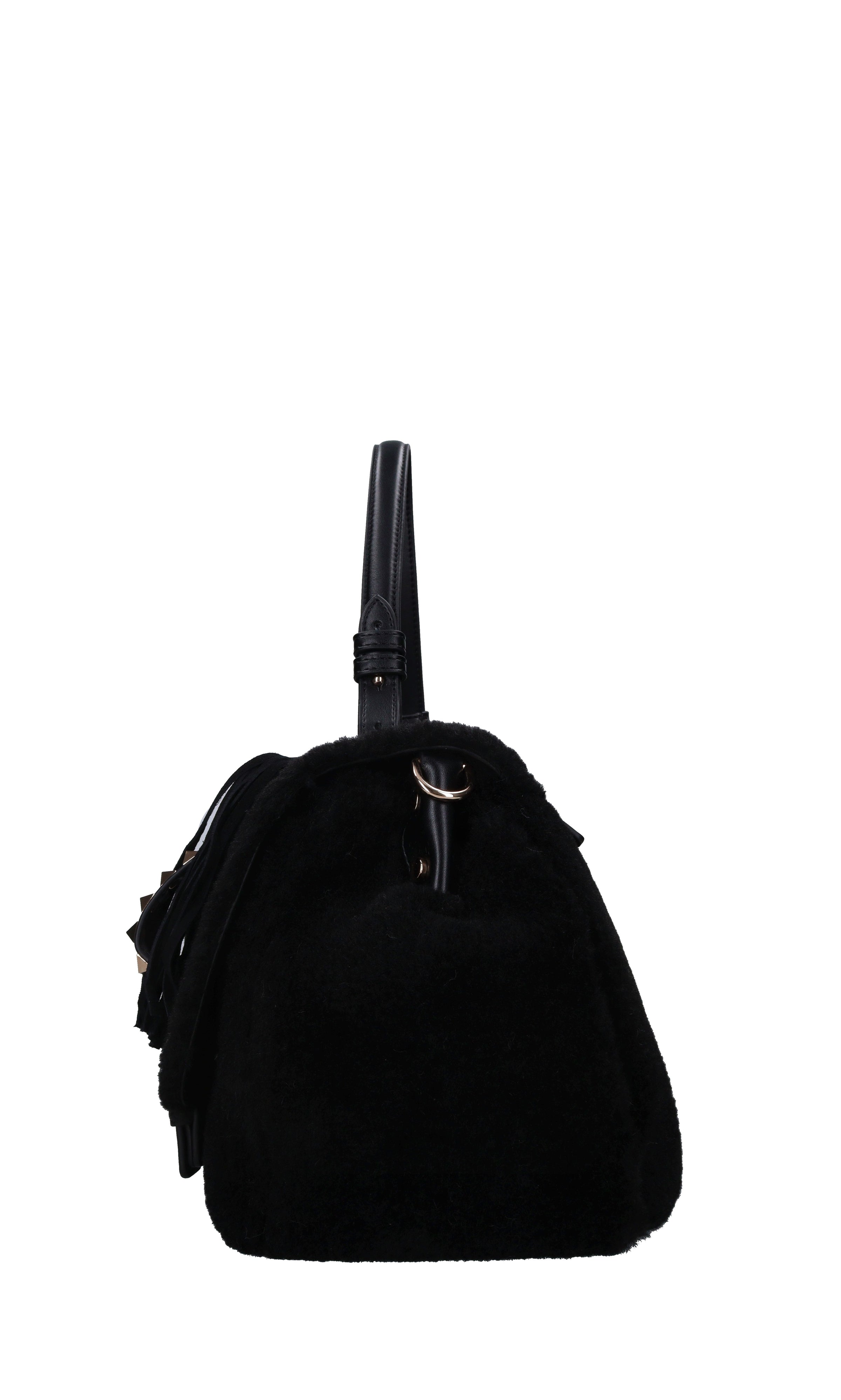 Borsa Teddy in ecopelle ed ecopelliccia 