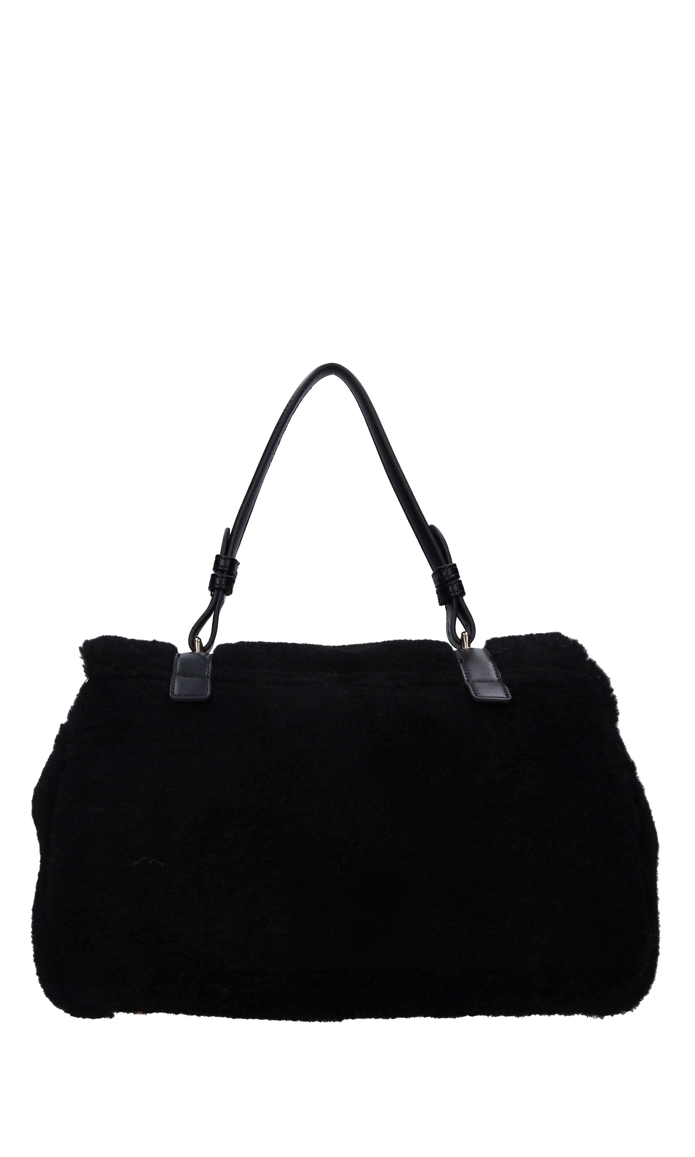 Borsa Teddy in ecopelle ed ecopelliccia 
