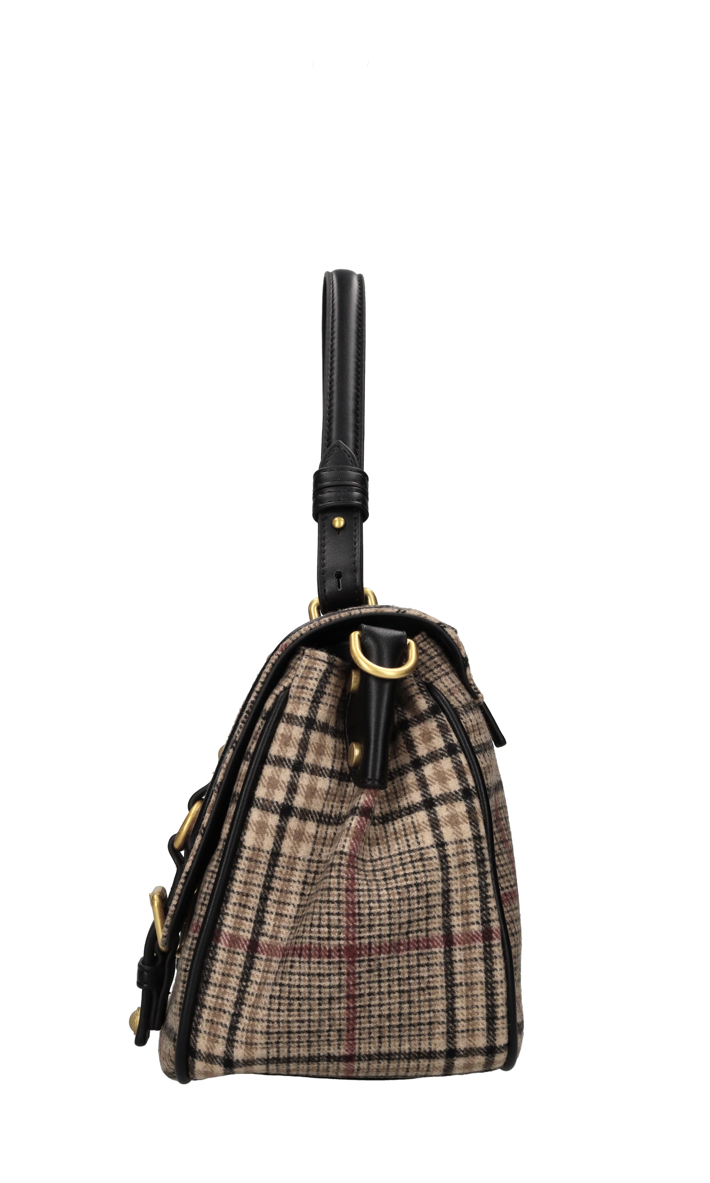 Borsa in ecopelle e lana 