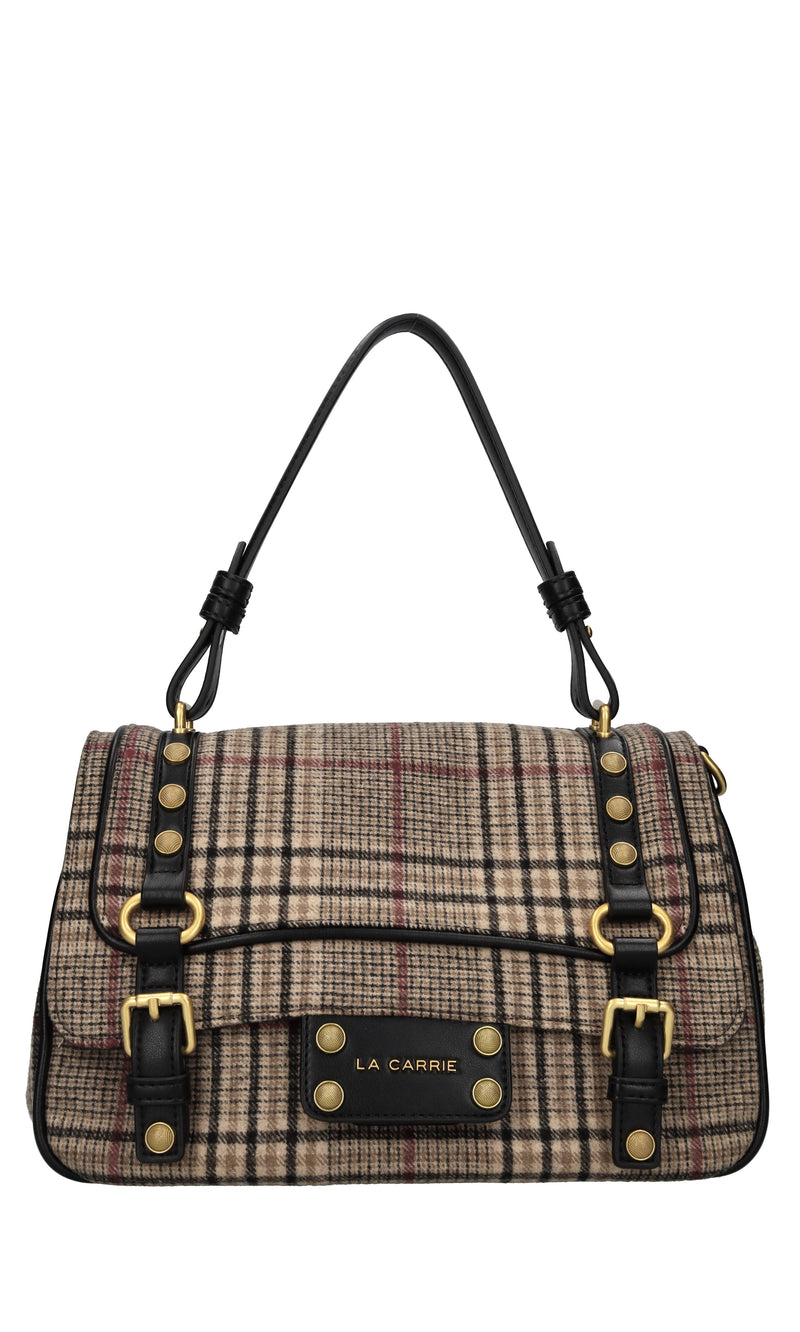 Borsa Scottish in ecopelle e lana 