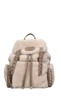 Zaino Teddy in ecopelliccia ed ecopelle 