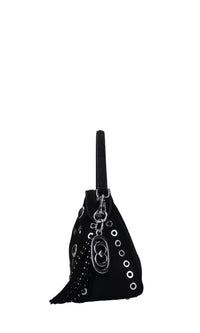 Borsa in camoscio e borchie 