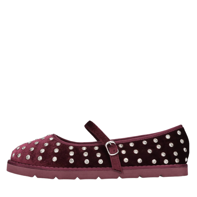 Ballerine in velluto e strass 