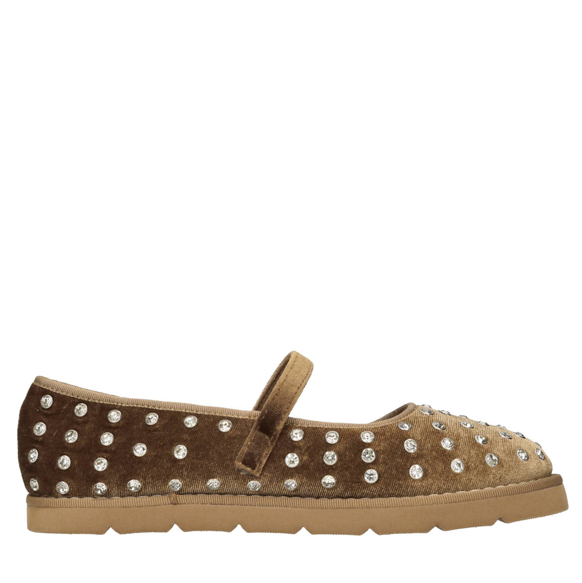 Ballerine in velluto e strass 