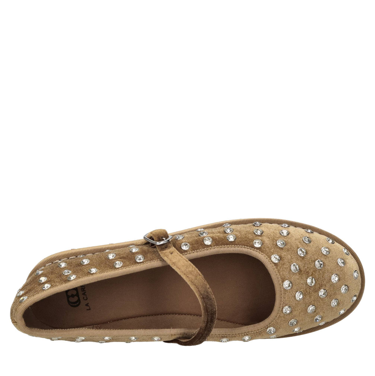 Ballerine in velluto e strass 