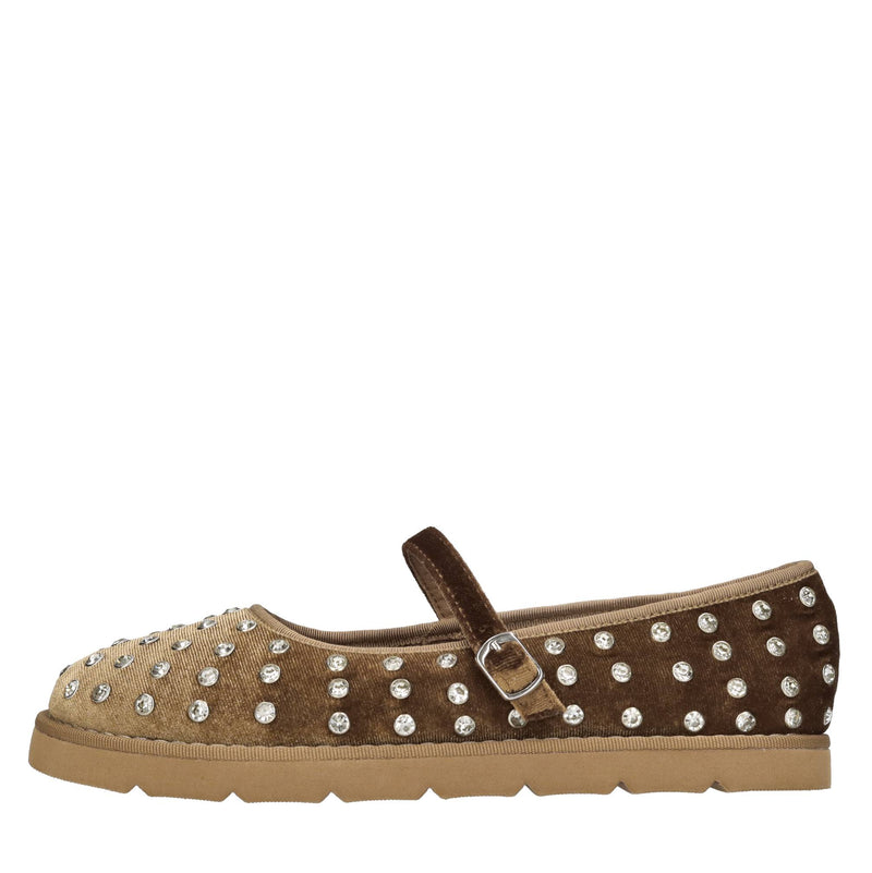 Ballerine in velluto e strass 
