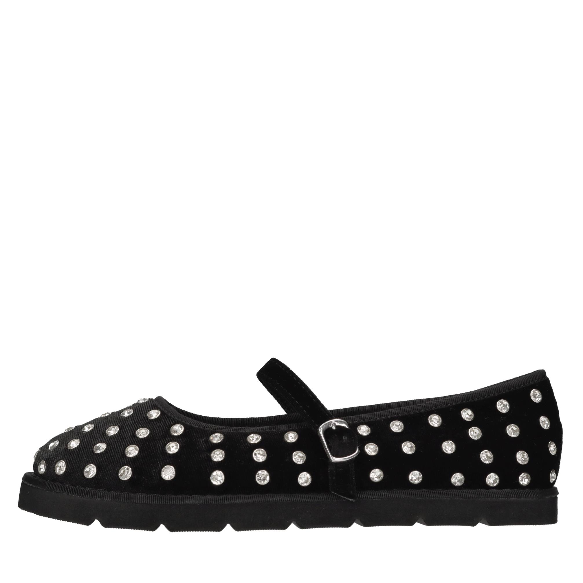 Ballerine in velluto e strass 