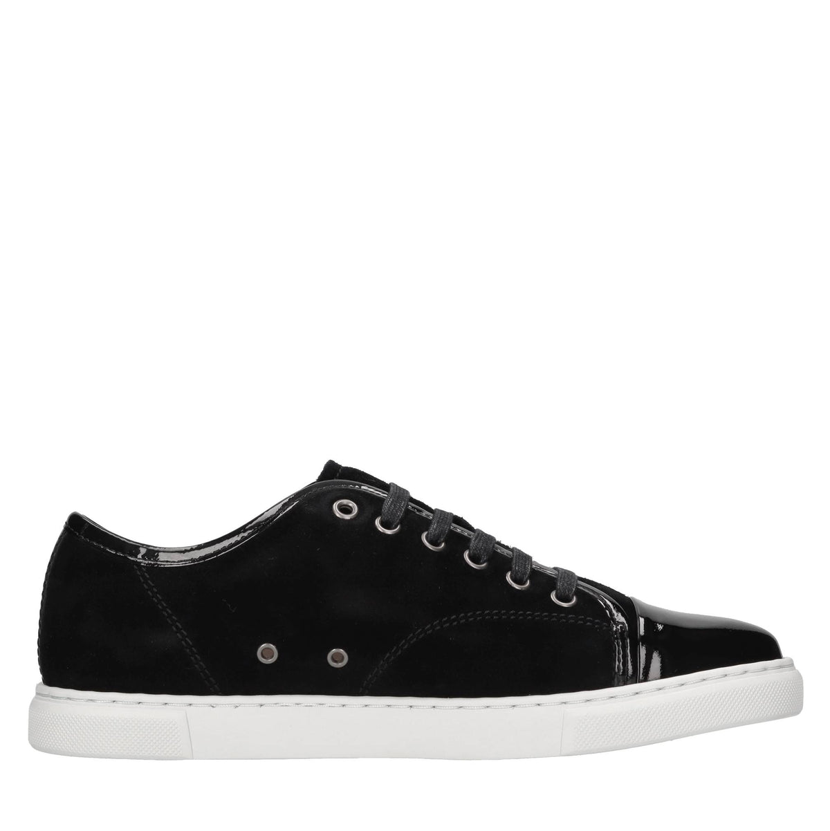 Sneakers in camoscio e pelle 