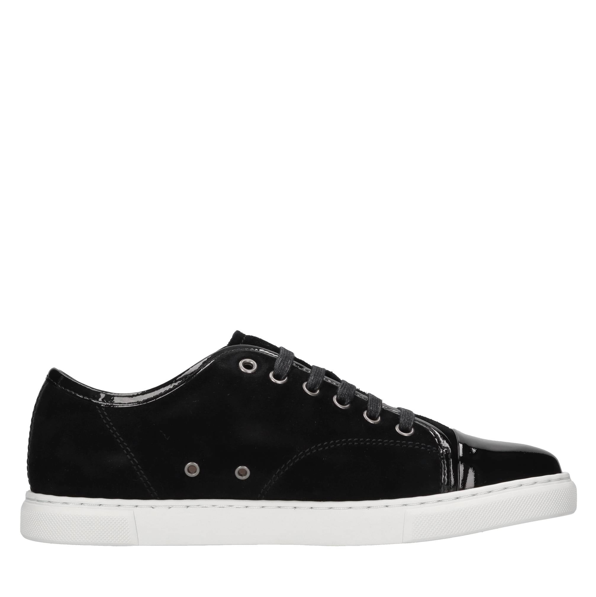 Sneakers in camoscio e pelle 