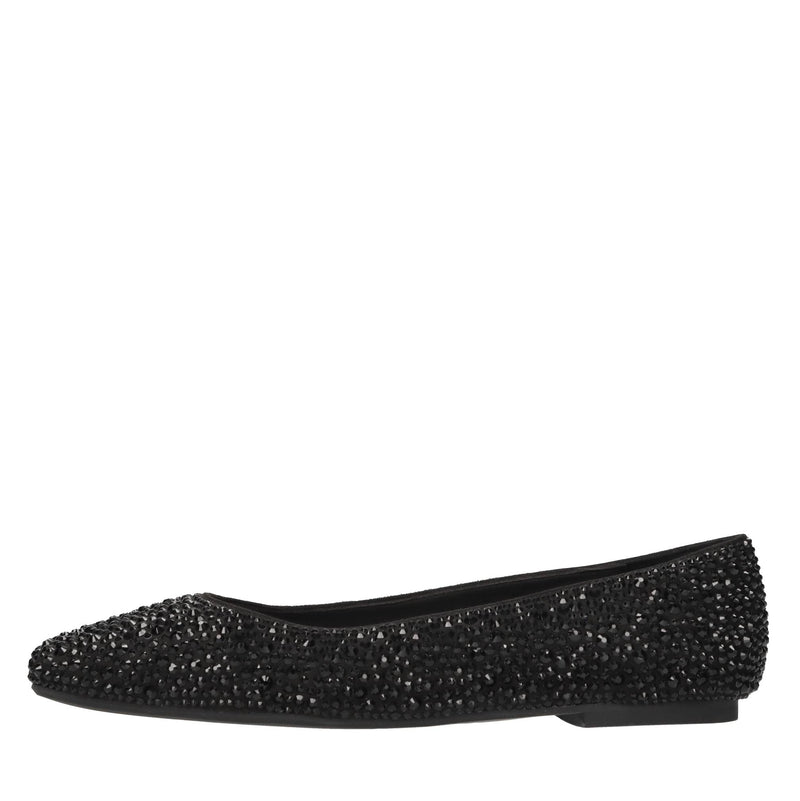 Ballerine in tessuto e strass 
