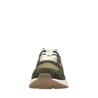 Sneakers in camoscio,ecopelle e tessuto 