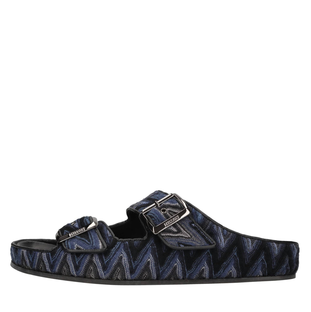 Mules in tessuto zig zag 