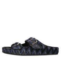 Mules in tessuto zig zag 