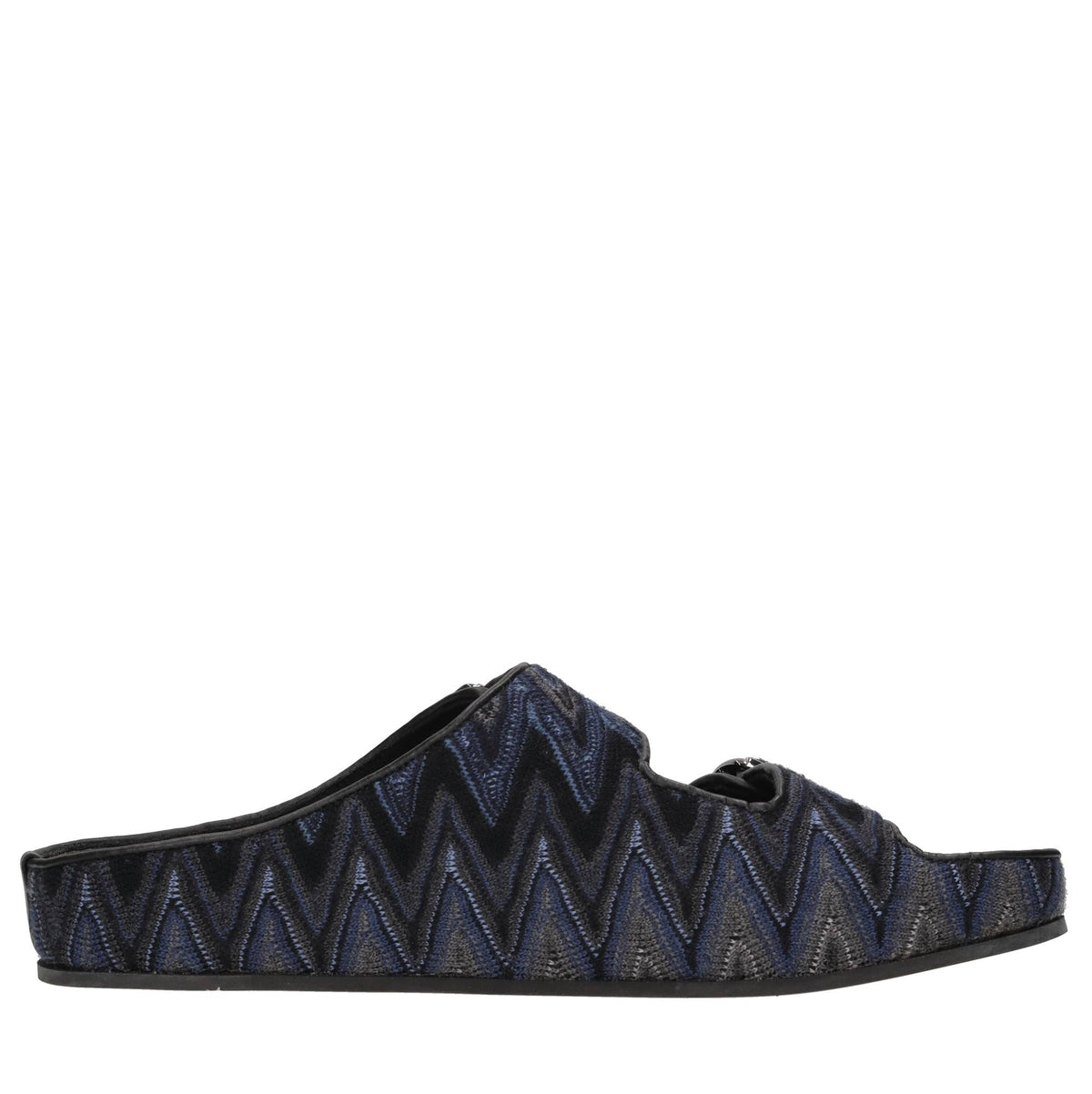 Mules in tessuto zig zag 