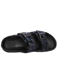 Mules in tessuto zig zag 