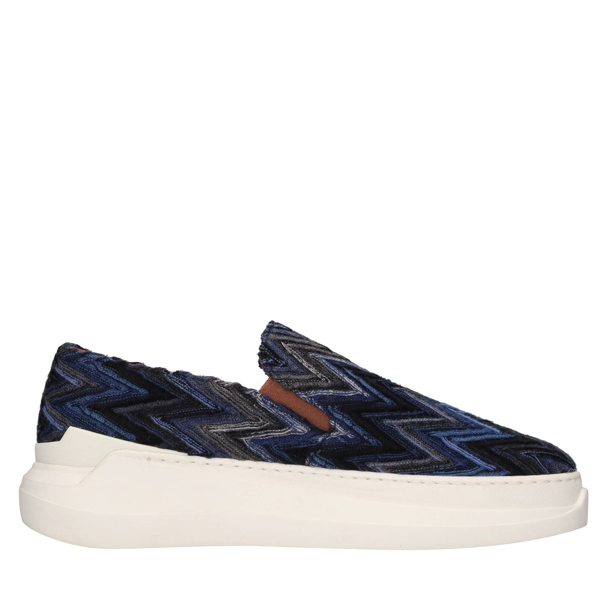 Slip-on in tessuto zig zag 