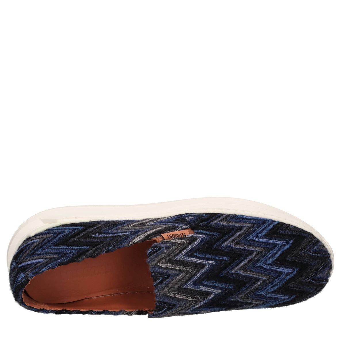 Slip-on in tessuto zig zag 