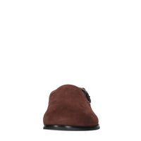 Sabot in camoscio e tessuto zig zag 