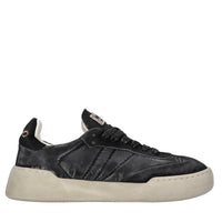 Sneakers in camoscio, tessuto e cavallino 