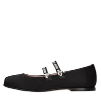 Ballerine in tessuto e pelle 