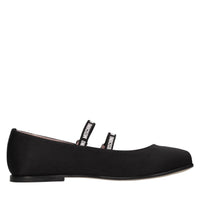 Ballerine in tessuto e pelle 