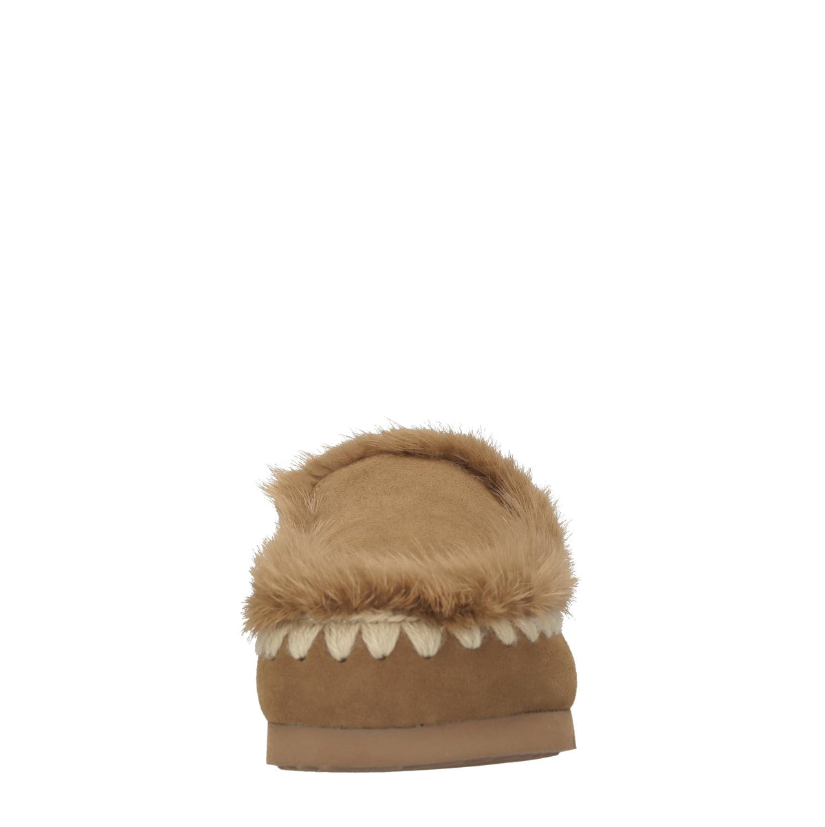 Sabot in camoscio e pelliccia 